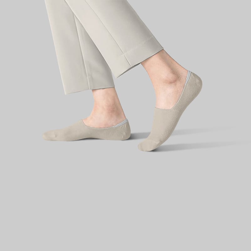 جوراب کالج طرح ساده برند سروک مدل 500 در رنگ کرمی استخوانی