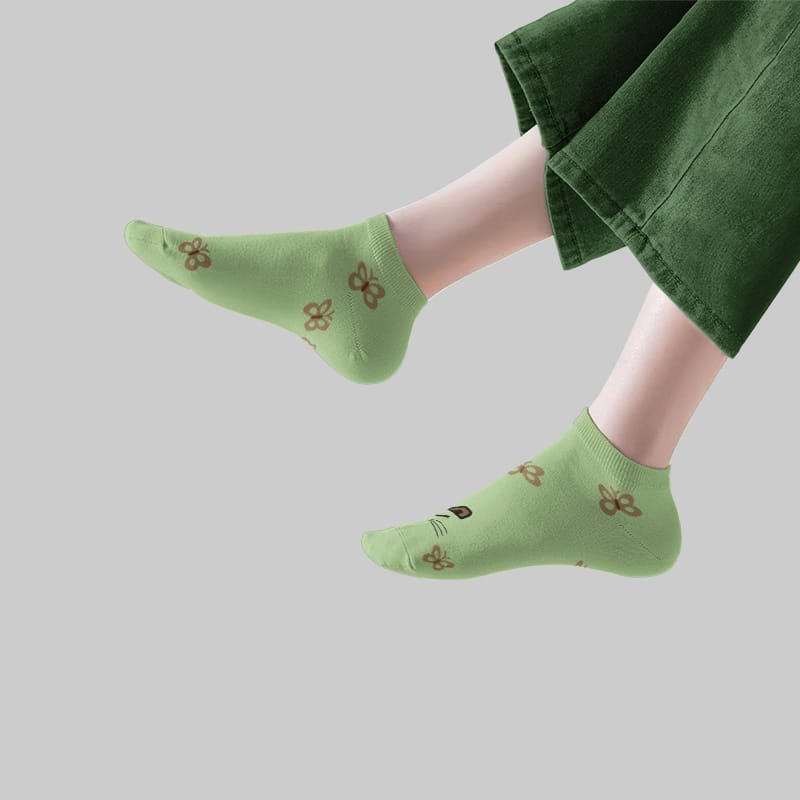 جوراب مچی بچگانه طرح پروانه برند سروک مدل 490 در رنگ سبز